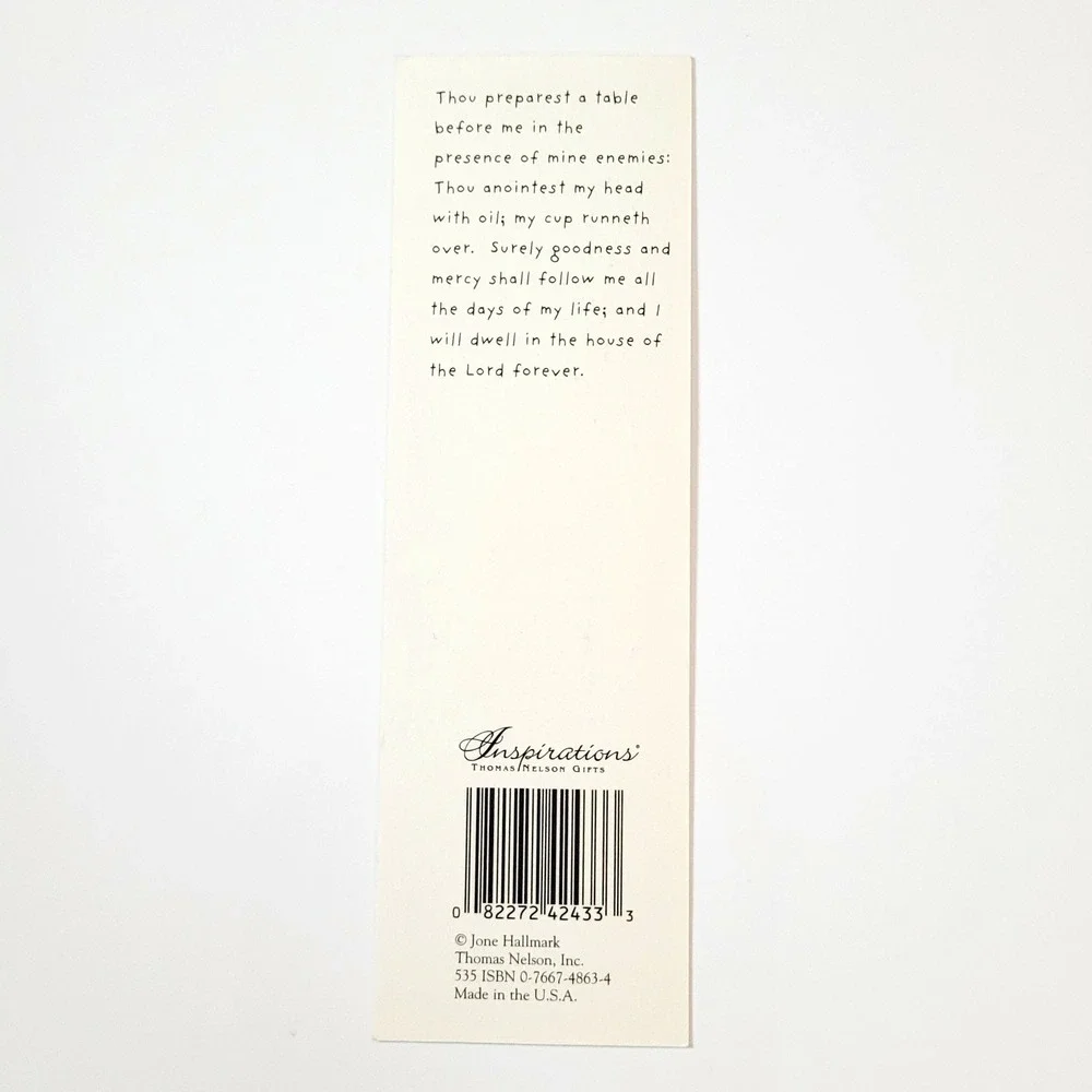 Vintage 90s Psalm 23 Bookmark cottagecore Jone Hallmark- 1990s Thomas Nelson 535